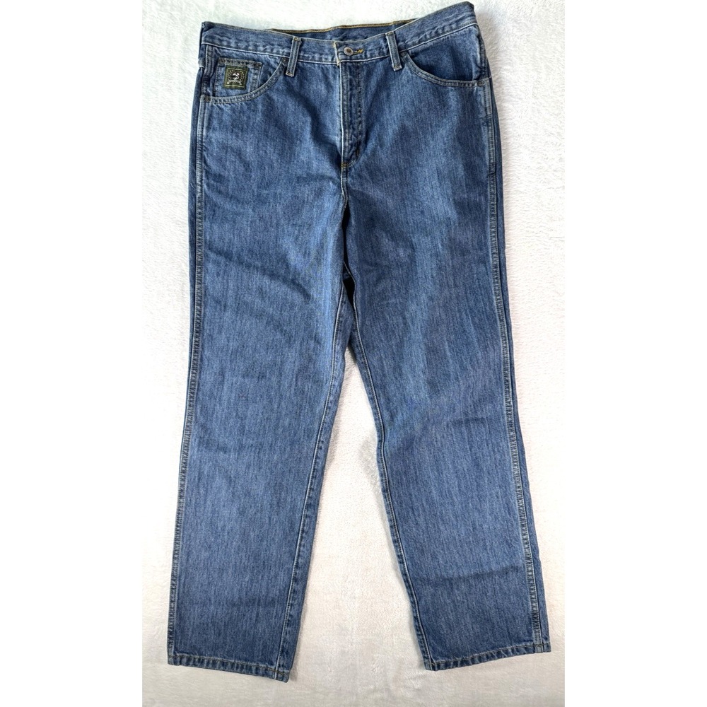 NWT Cinch Green Label Jeans Mens 36x32 Blue Medium Wash Relaxed Tapered Fit